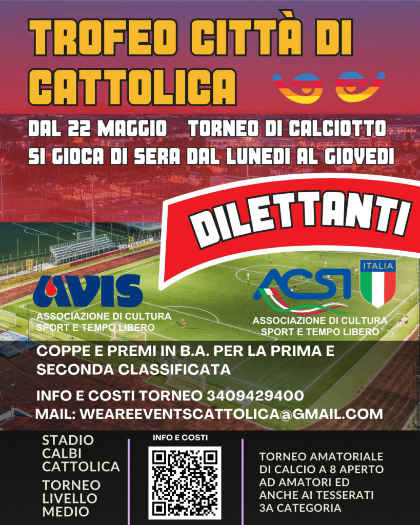 Torneo livello medio a cattolica estate 2025 calciomercato